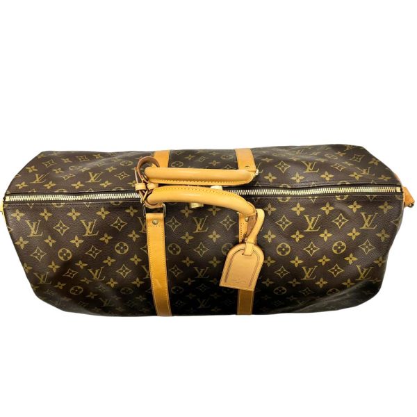 m24 1138 7 Louis Vuitton Keepall Bandouliere 55 Bag Monogram Brown