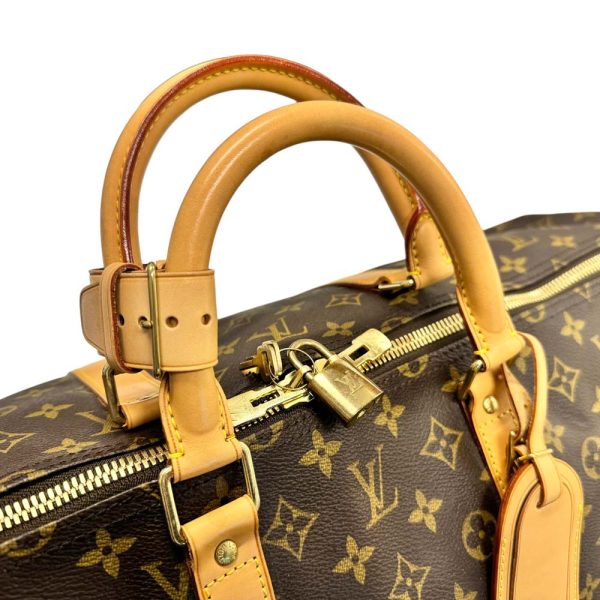 m24 1138 8 Louis Vuitton Keepall Bandouliere 55 Bag Monogram Brown