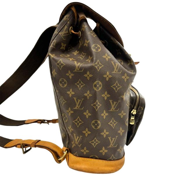 m24 1289 5 Louis Vuitton Montsouris GM Monogram Backpack Brown