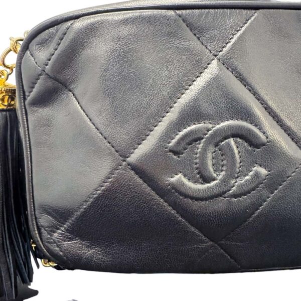 m24 1534 11 Chanel Matelasse Chain Shoulder Bag Lambskin Black