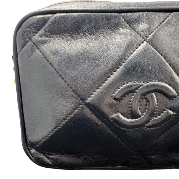 m24 1534 13 Chanel Matelasse Chain Shoulder Bag Lambskin Black