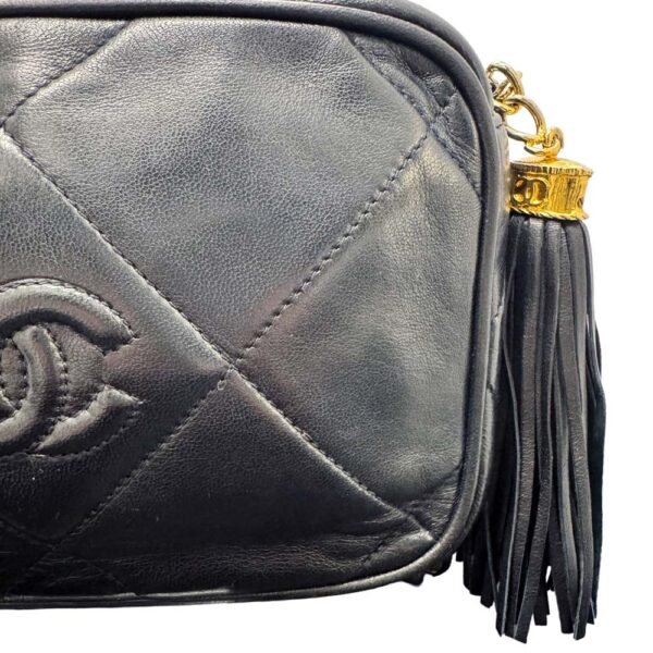 m24 1534 14 Chanel Matelasse Chain Shoulder Bag Lambskin Black