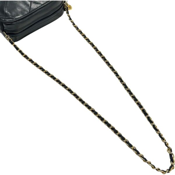 m24 1534 16 Chanel Matelasse Chain Shoulder Bag Lambskin Black