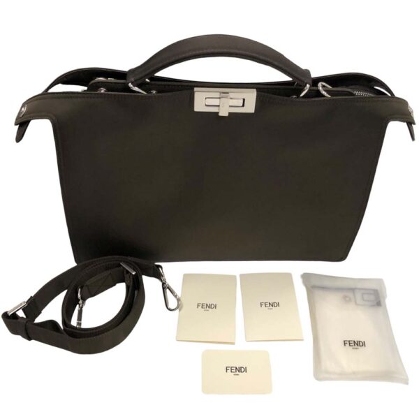 m24 2169 17 Fendi Peekaboo Briefcase Black