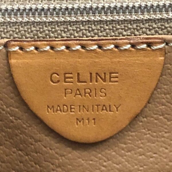 m24 2213 2 Celine Circle Shoulder Bag Macadam Pattern Brown