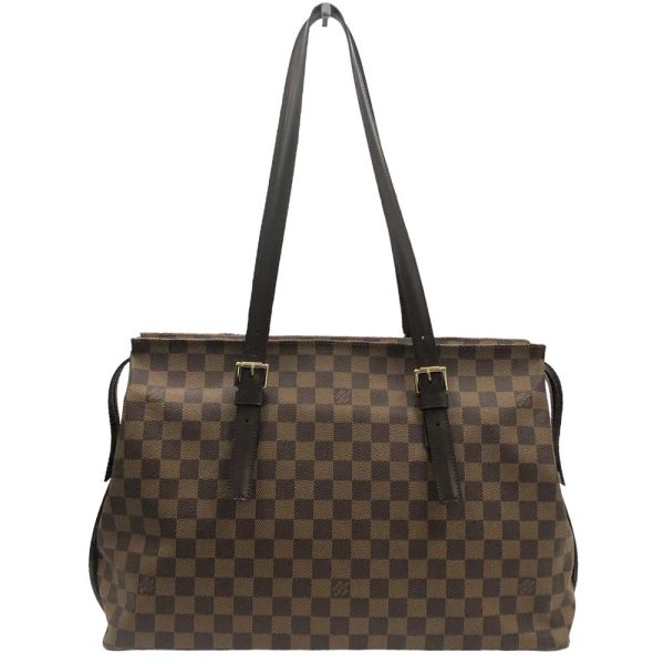 m24 2214 1 1 Louis Vuitton Chelsea Damier Ebene Tote Bag Brown