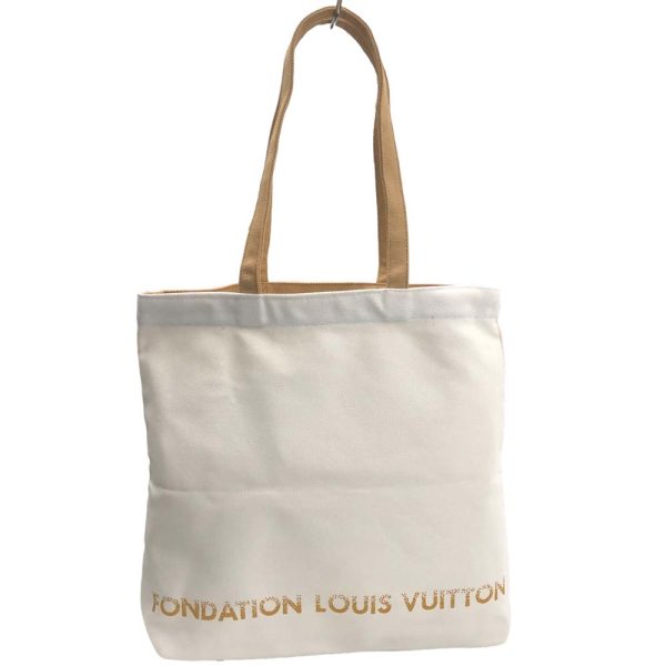 m24 2257 5 Louis Vuitton Fondation Tote Bag White Brown