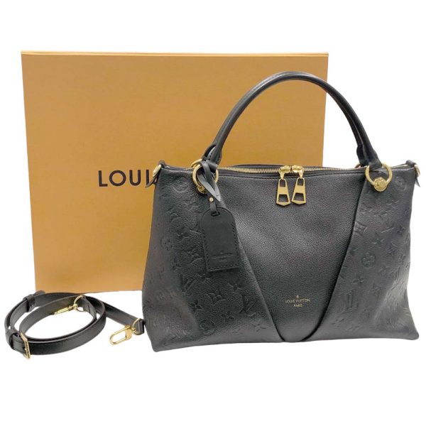 m24 776 20 Louis Vuitton V Tote MM 2WAY Bag Monogram Empreinte Noir