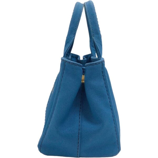 m24 781 3 Prada Canapa Mini Denim Handbag Blue