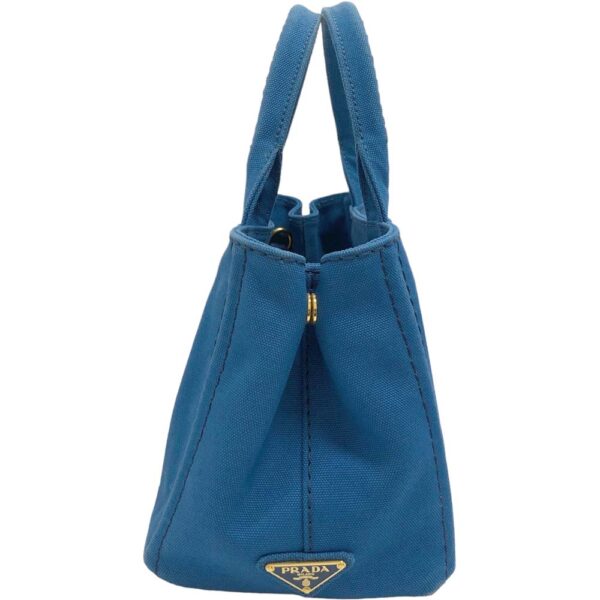 m24 781 5 Prada Canapa Mini Denim Handbag Blue