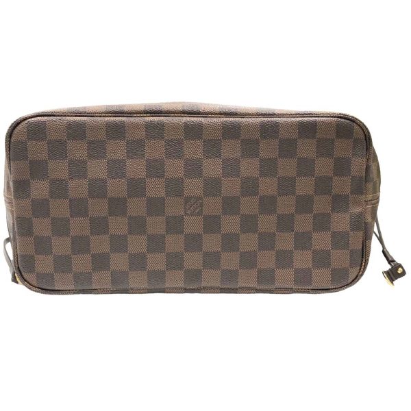 m24 908 17 Louis Vuitton Neverfull MM Tote Bag Damier Ebene Brown Red