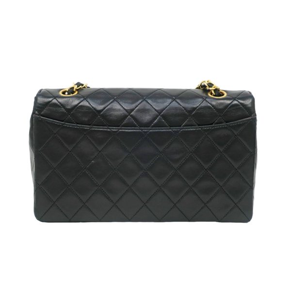 m2401 06 800142mr 01 Chanel Matelasse Diana W Chain Shoulder Bag Removable Pouch Lambskin Black