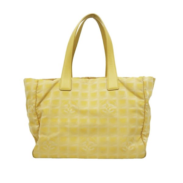 m2402 06 800012mr Chanel Line Tote MM Handbag Yellow Shoulder