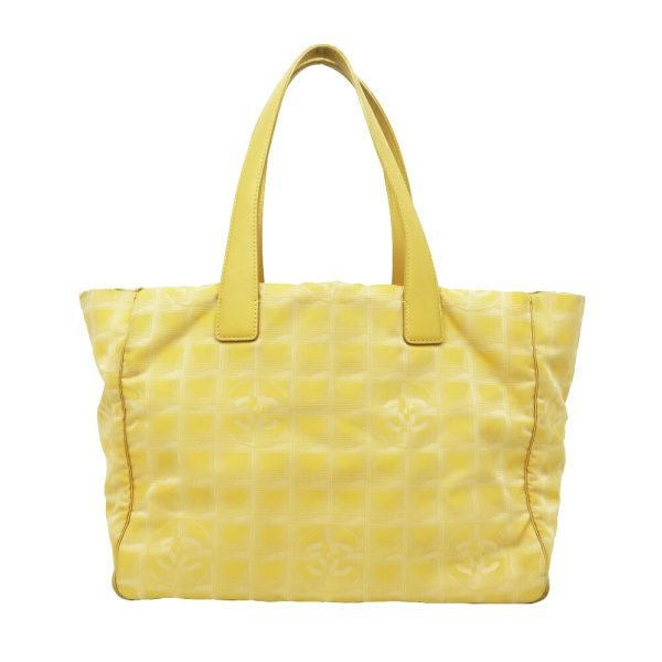 m2402 06 800012mr 01 Chanel Line Tote MM Handbag Yellow Shoulder