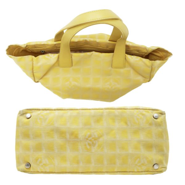 m2402 06 800012mr 03 Chanel Line Tote MM Handbag Yellow Shoulder