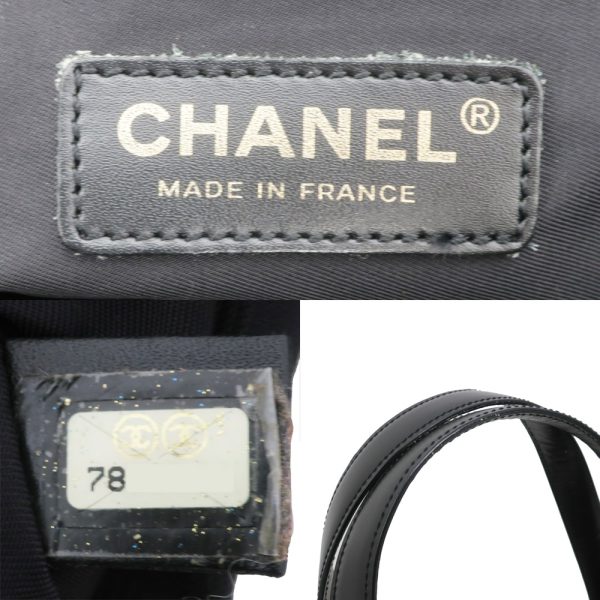 m2402 06 800512mr 05 Chanel Line Tote PM Handbag Black Shoulder