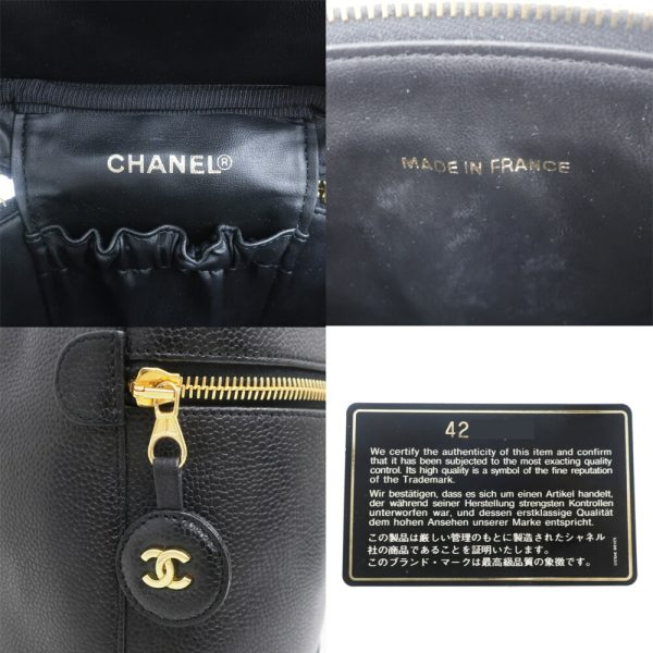 m2403 06 800620mr 06 Chanel Vanity Black Grained Calfskin Pouch