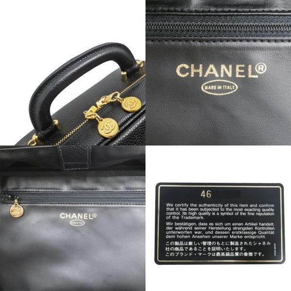 m2403 06 800621mr 05 Chanel 2WAY Vanity Handbag Black Grained Calfskin