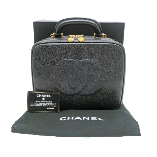 m2403 06 800621mr 09 Chanel 2WAY Vanity Handbag Black Grained Calfskin