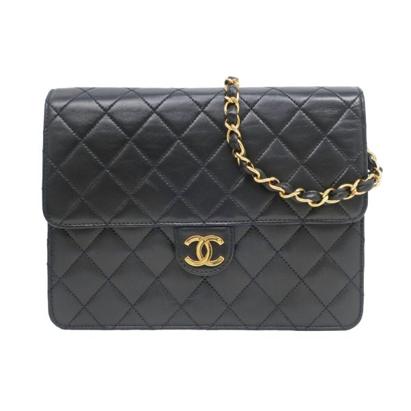 m2403 06 800622mr Chanel Matelasse Single Flap Chain Bag Lambskin Black