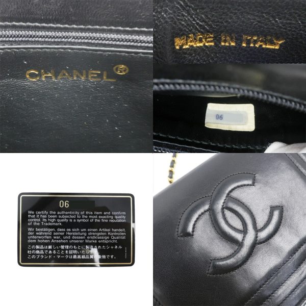 m2405 06 802164mr 06 Chanel chain shoulder bag lambskin black