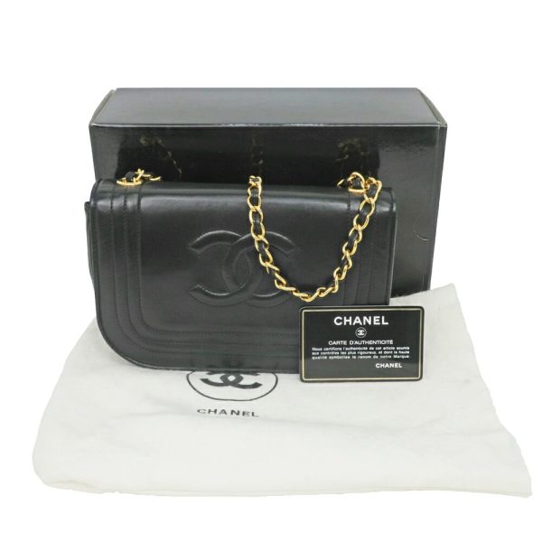 m2405 06 802164mr 09 Chanel chain shoulder bag lambskin black