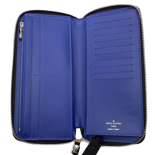 m30447 04 Louis Vuitton Zippy Wallet Vertical Long Wallet Taigarama Cobalt