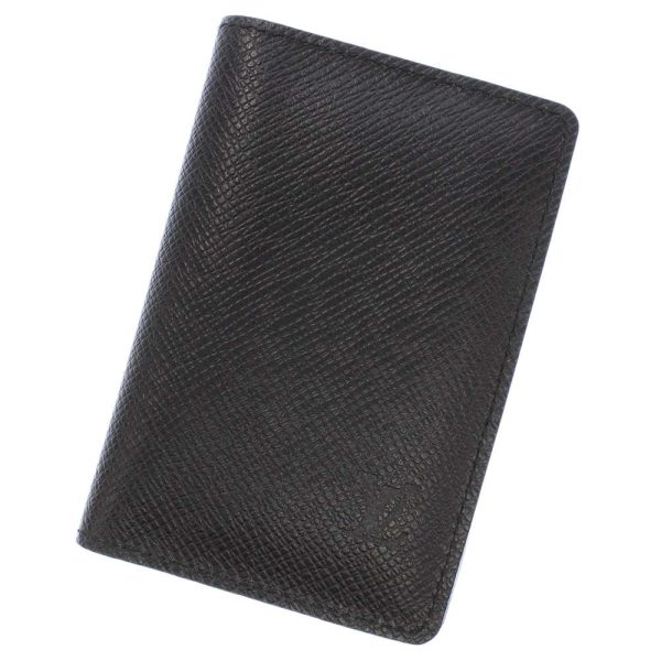 m30537 01 Louis Vuitton Organizer de Poche Card Case Taiga Black