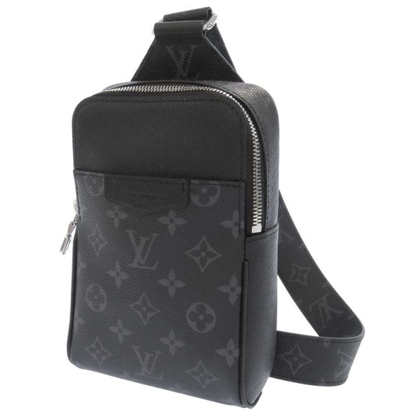 m30741 01 Louis Vuitton Outdoor Sling Bag Body Bag Monogram Eclipse Taiga Black