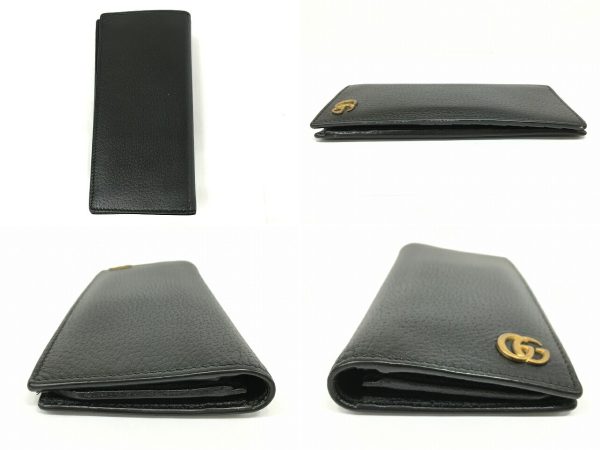 m3102 Gucci GG Marmont Long Wallet Black