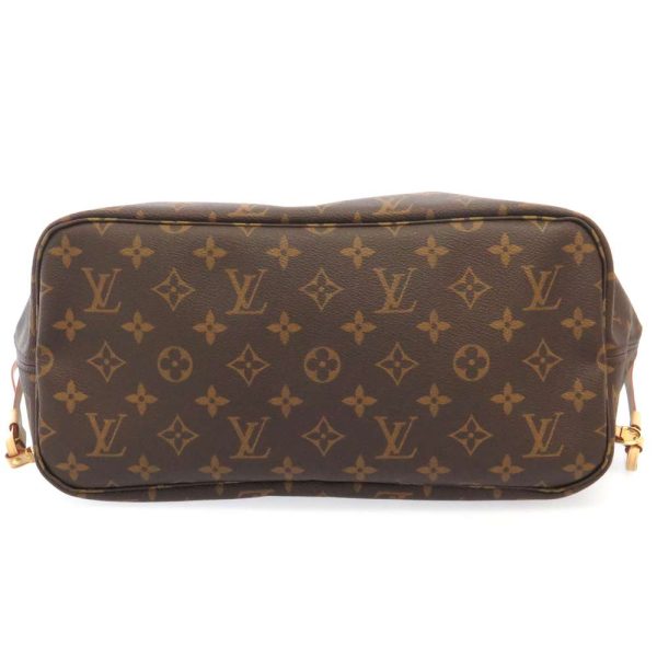 m41177 04 Louis Vuitton Neverfull MM Tote Bag Monogram with Pouch Brown