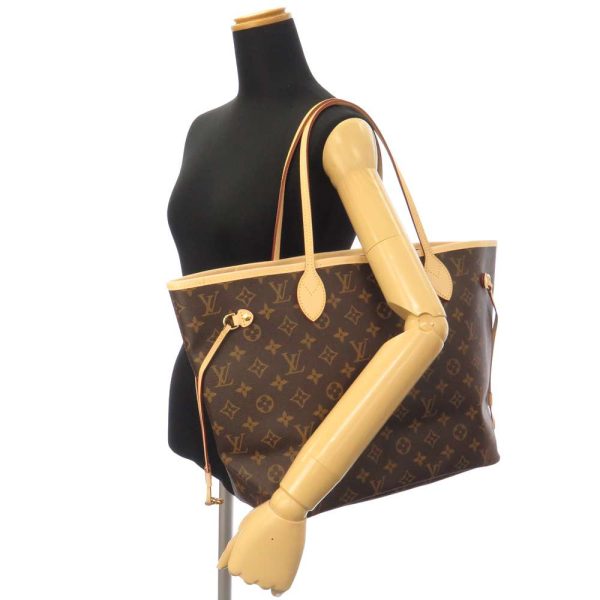 m41178 05 Louis Vuitton Neverfull MM Tote Bag Monogram Pivoine Brown