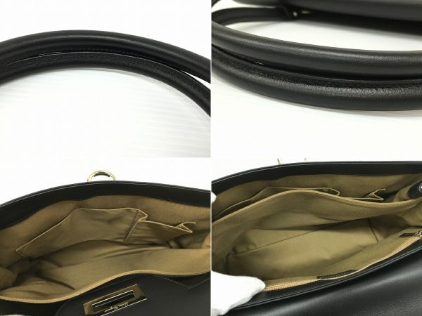 m4444 Salvatore Ferragamo Gancini Shoulder Bag Black