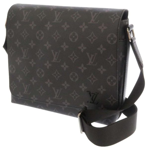 m45272 01 Louis Vuitton District PM Shoulder Bag Monogram Eclipse Black