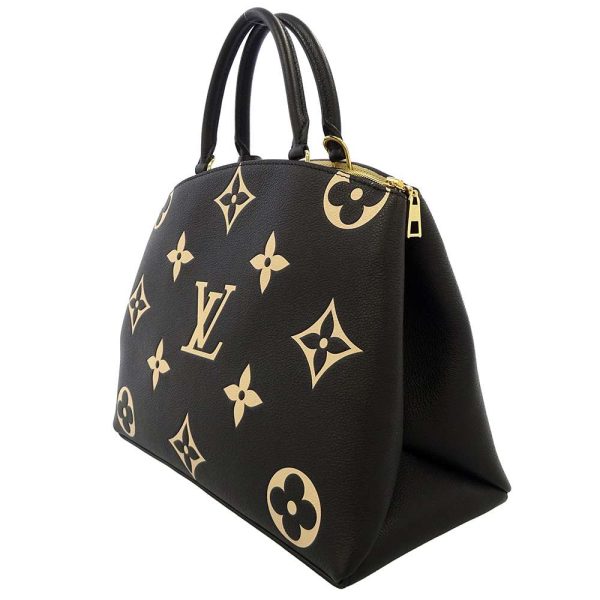 m45842 02 Louis Vuitton Grand Palais MM Handbag Monogram Empreinte Black