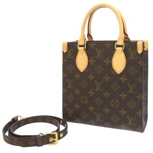 m45847 01 Louis Vuitton Hina PM Shoulder Bag Monogram Mahina Black