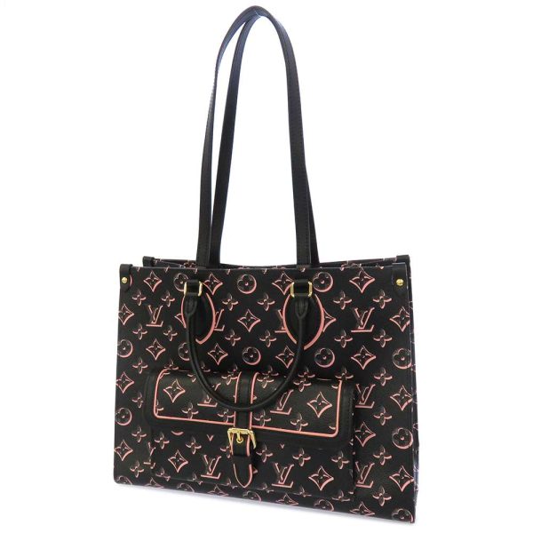 m46154 01 Louis Vuitton On the Go Pocket MM Tote Bag Monogram Brown