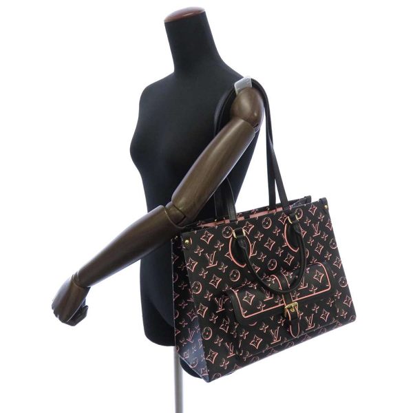 m46154 05 Louis Vuitton On the Go Pocket MM Tote Bag Monogram Brown