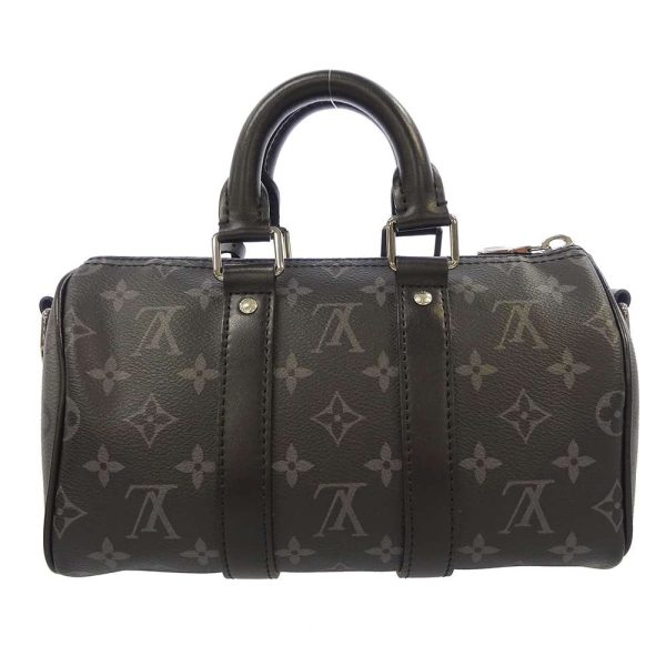 m46271 03 Louis Vuitton Keepall Bandouliere 25 Handbag Monogram Eclipse Black