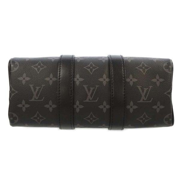 m46271 04 Louis Vuitton Keepall Bandouliere 25 Handbag Monogram Eclipse Black