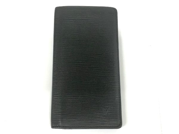 m4801 Louis Vuitton Long Wallet Epi Noir Portefeuille Brazza