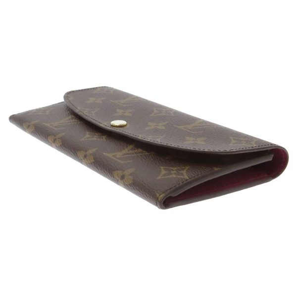 m60697 02 Louis Vuitton Portefeuille Emily Long Wallet Monogram Fuchsia