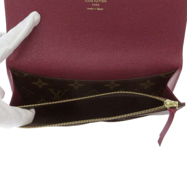 m60697 05 Louis Vuitton Portefeuille Emily Long Wallet Monogram Fuchsia