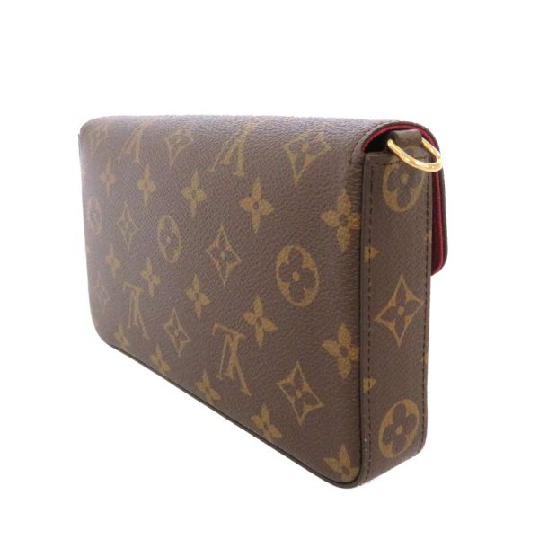 m61276 02 Louis Vuitton Pochette Felicie Chain Wallet Monogram Brown