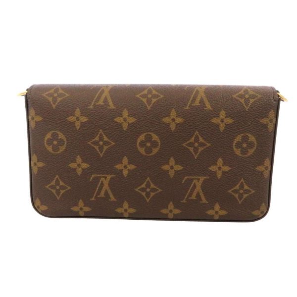 m61276 03 Louis Vuitton Pochette Felicie Chain Wallet Monogram Brown