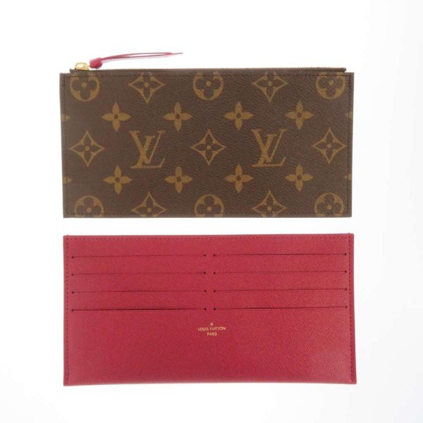 m61276 09 Louis Vuitton Pochette Felicie Chain Wallet Monogram Brown