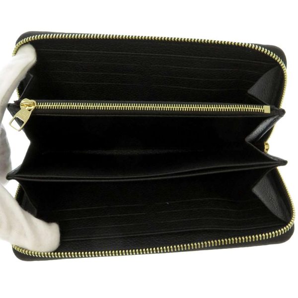 m61864 04 Louis Vuitton Long Empreinte Zippy Wallet Black