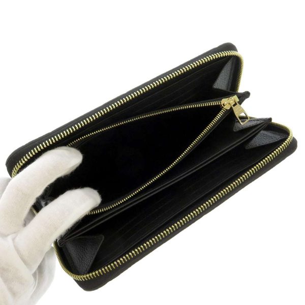 m61864 05 Louis Vuitton Long Empreinte Zippy Wallet Black