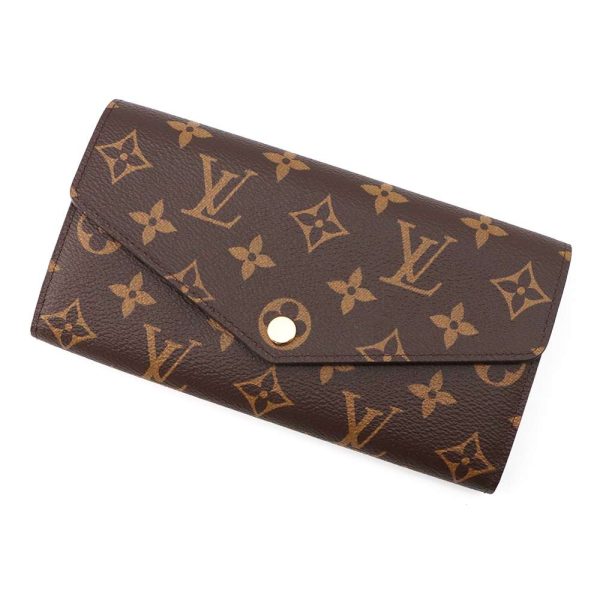 m62235 01 Louis Vuitton Portefeuille Sala Long Wallet Monogram Rose Valerine