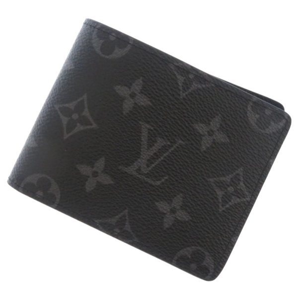 m62294 01 Louis Vuitton Monogram Eclipse Portefeuille Wallet Black